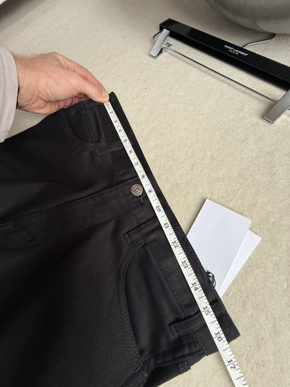 Celine $990 FW23 Celine Wiltern pure black skinny jeans Hedi 30 Size US 30 / EU 46 - 3 Thumbnail