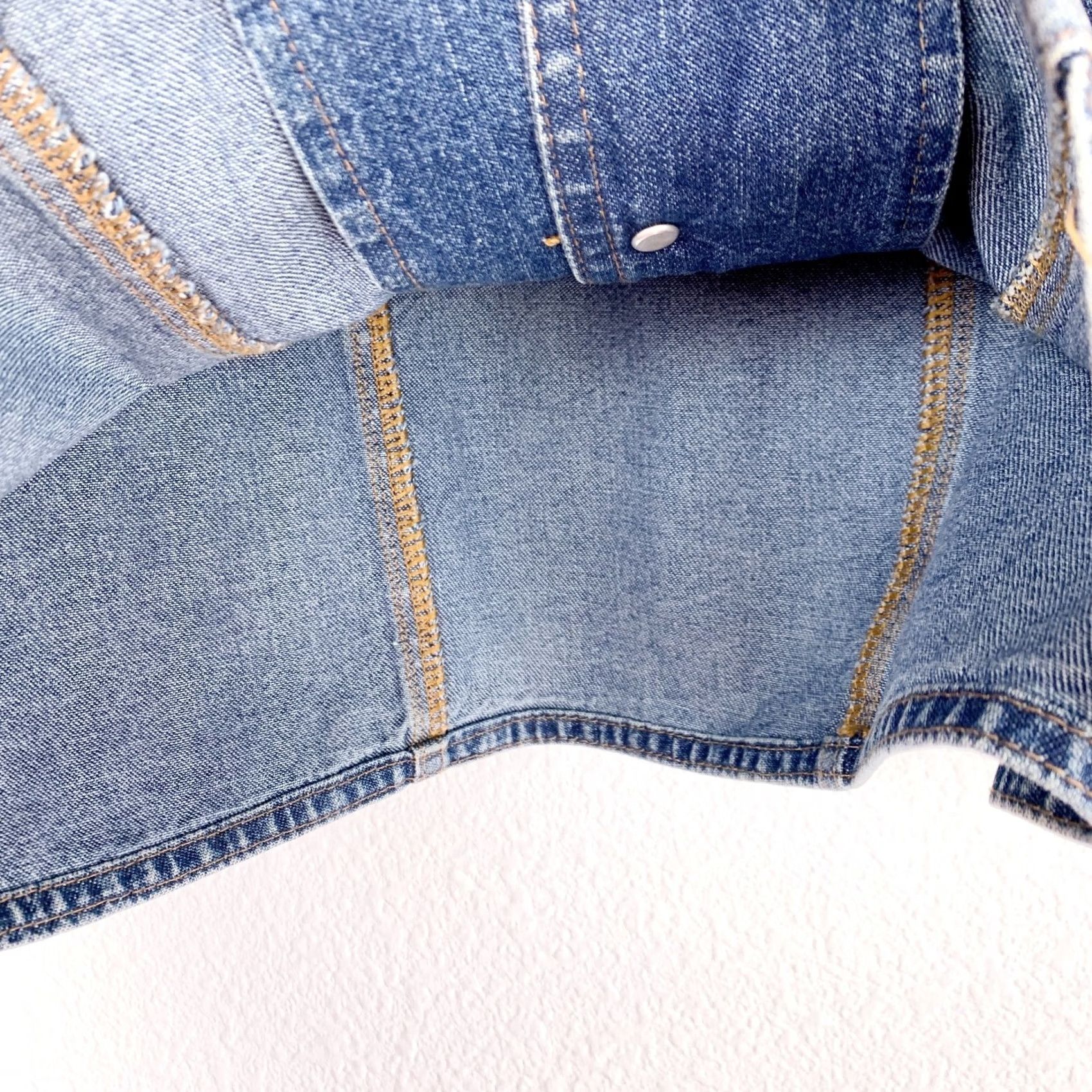 Denime VINTAGE Vivaldi Denim Vest Shirt Women M Blue 90s Western Grunge Button Up Size Medium Size 32" / US 10 / IT 46 - 7 Thumbnail