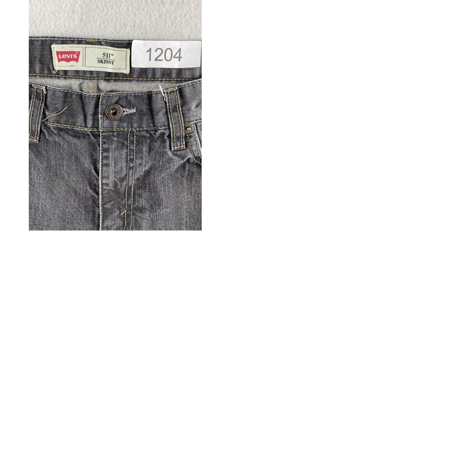 Levi's Levi's 511 Jeans Mens 30x30 Gray Slim Skinny Denim Dark Wash Straight Dark 5-Pocket Design Belt Loops Modern Government Pan Size US 30 / EU 46 - 9 Thumbnail