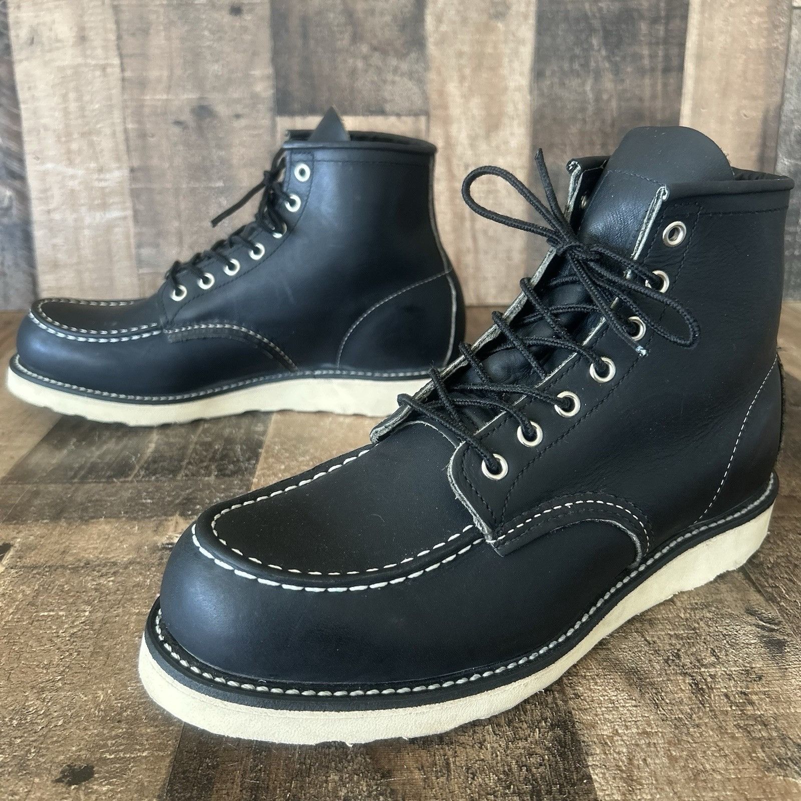 9075 モックトゥ RED 26cm WING ブラック