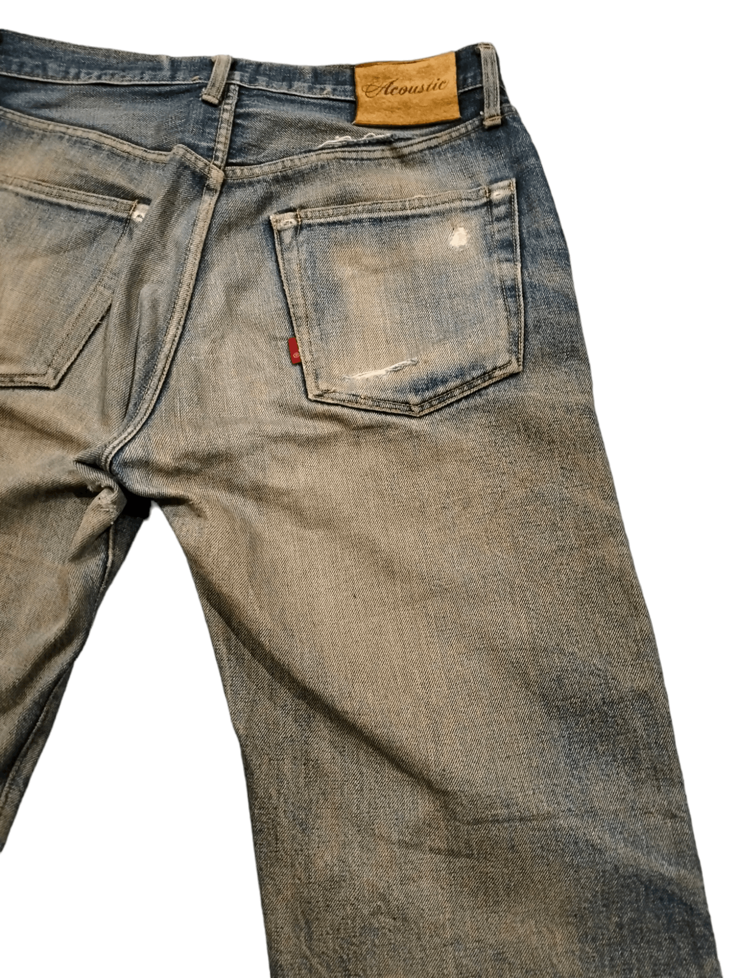 Japanese Brand Vintage Acoustic Salvage Distressed Denim Pants Size US 33 - 13 Thumbnail