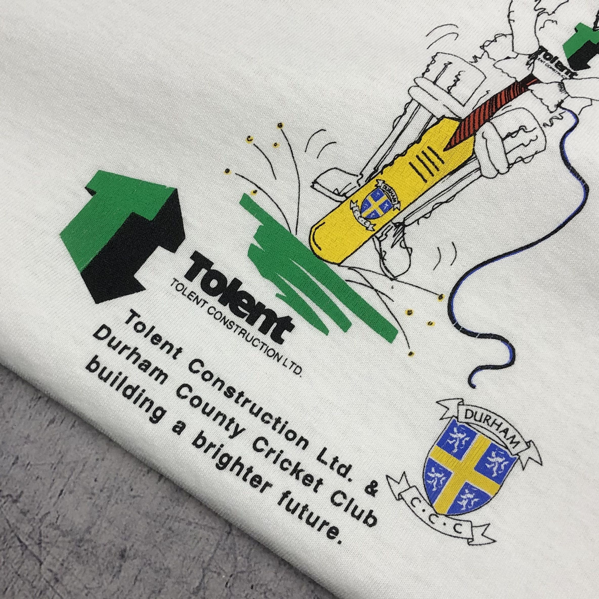 Retrofit Vintage Newcastle Durham Country Cricket Tolent Tee Size US XL / EU 56 / 4 - 3 Thumbnail