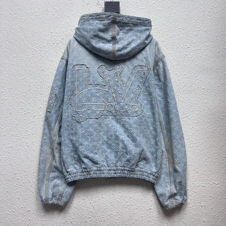 Louis Vuitton LV Louis Vuitton NBA Hooded Denim Jacket-2506 Size US L / EU 52-54 / 3 - 2 Thumbnail