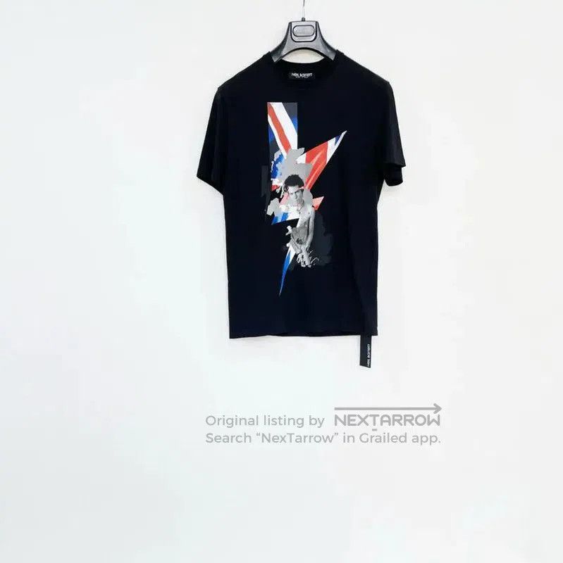 Neil Barrett NeIL BarreTT Black Cotton Short Sleeve T-Shirt . Size US S / EU 44-46 / 1 - 1 Thumbnail