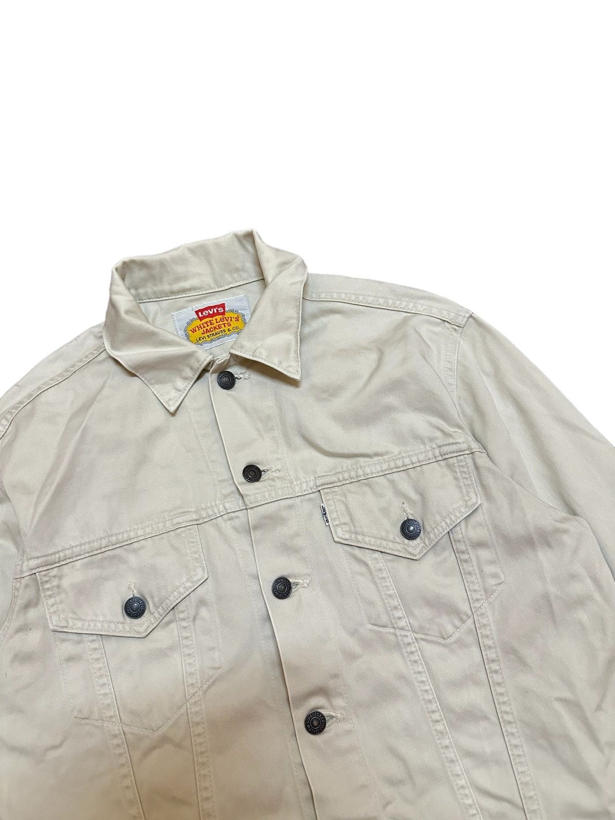 Levi's Vintage Levis White Trucker Jacket Size US M / EU 48-50 / 2 - 2 Thumbnail