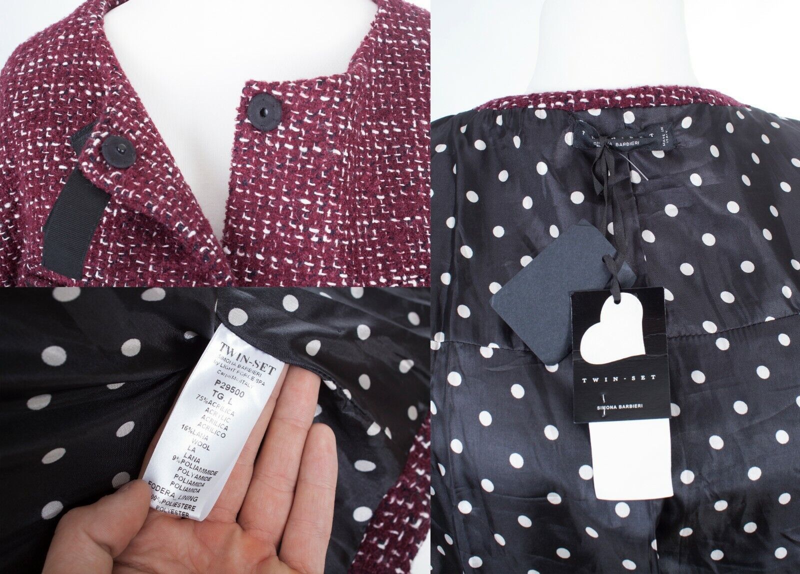 TWINSET Twin Set by Simona Barbieri Women's Jacket Blazer Size L / US 10 / IT 46 - 12 Thumbnail