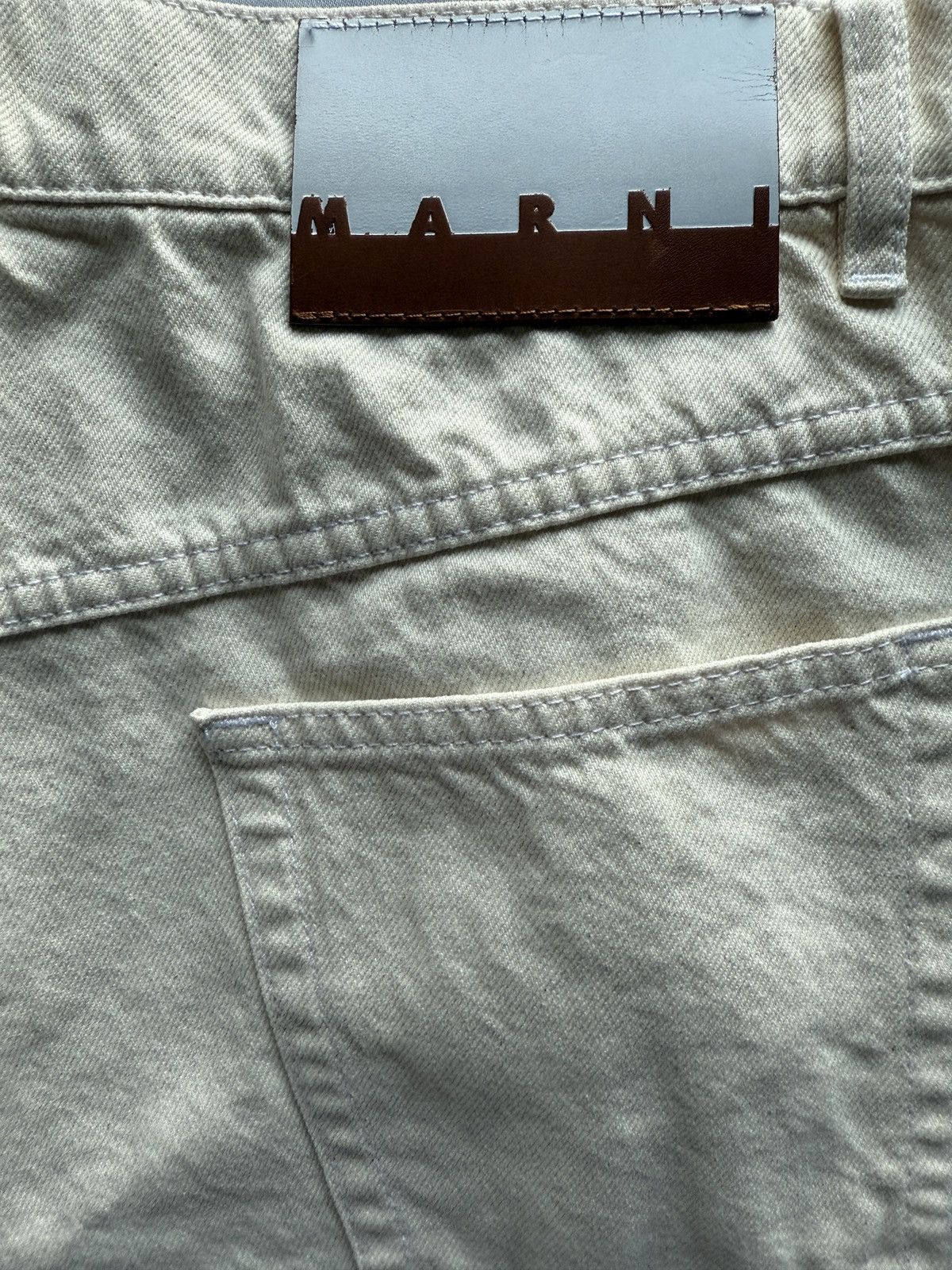 Marni Marni Flared Jeans in Cream Size US 32 / EU 48 - 2 Thumbnail
