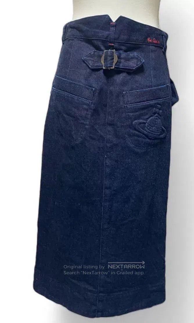 Vivienne Westwood Vivienne Westwood Embroidered Indigo Denim Skirt L. Size 39" - 1 Thumbnail