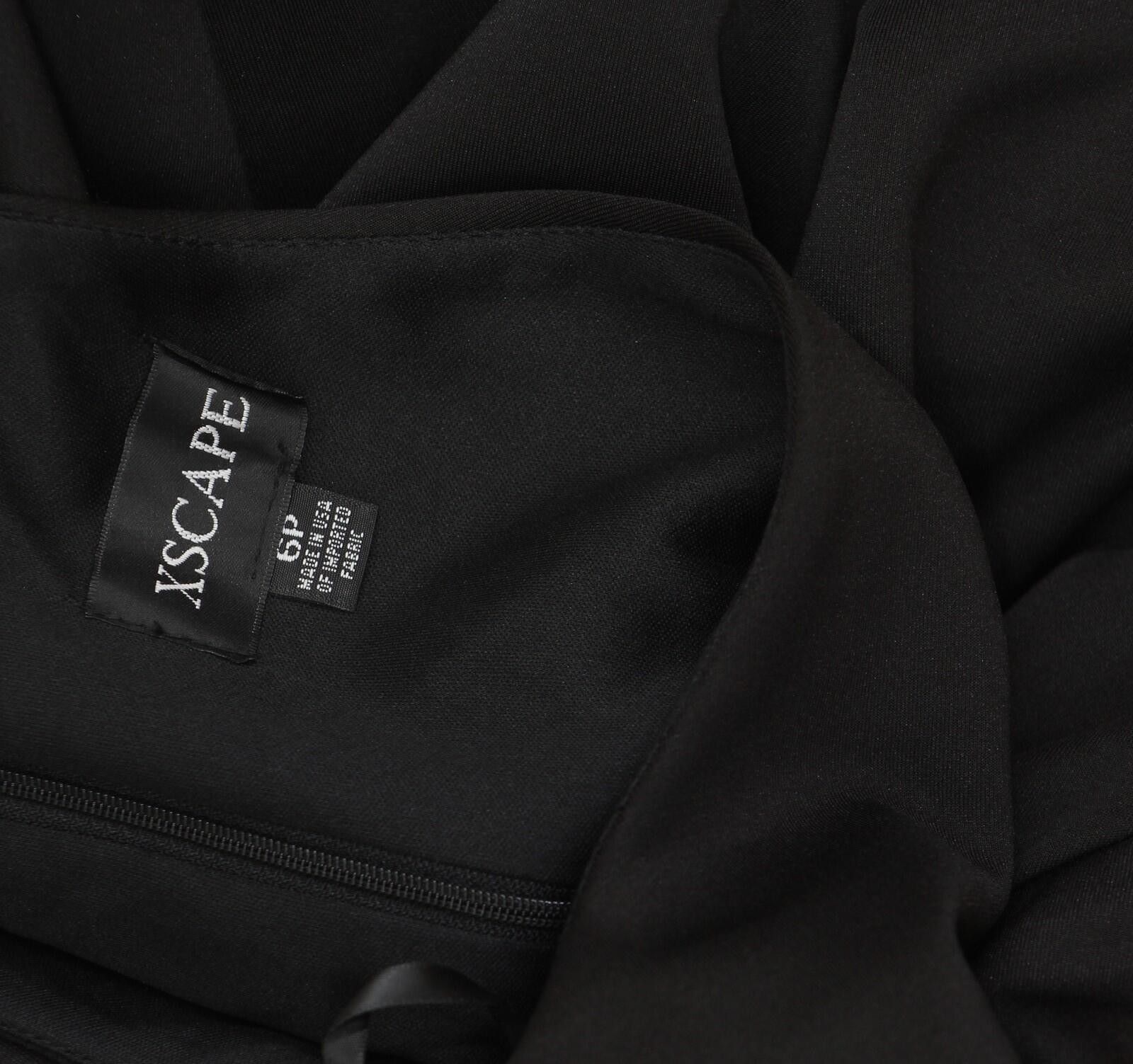 Other Nwt Xscape Womens High-neck Scuba Draped Gown Dress Black 6p Size M / US 6-8 / IT 42-44 - 5 Thumbnail