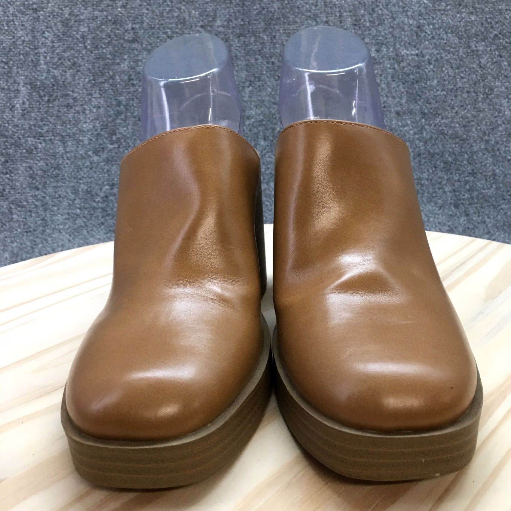 Vintage Universal Thread Tess Womens Mule Brown Faux Leather Slip On Heel 4in 11 USA Size US 11 / IT 41 - 7 Thumbnail