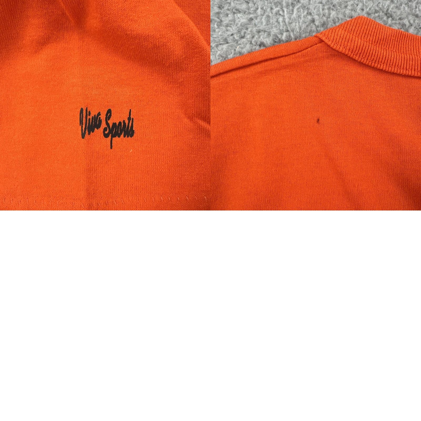 Soffe VINTAGE Soffe Shirts 2XL Orange Henley Short Sleeve USA 90s Sports Shirt Mens Size US XXL / EU 58 / 5 - 11 Thumbnail