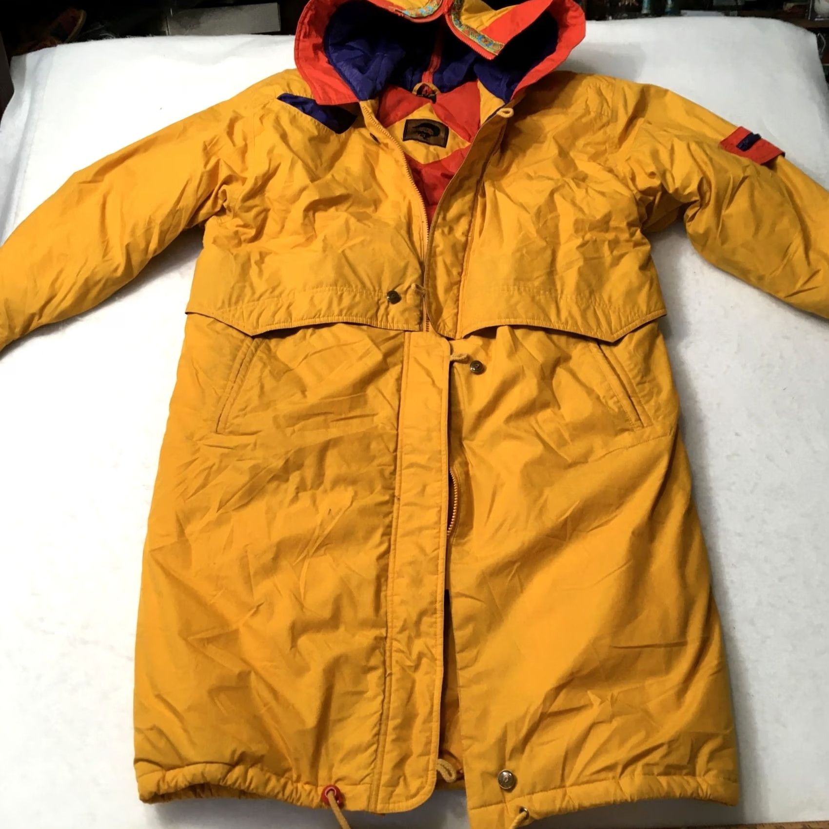 Vintage VINTAGE Foxrun Yellow Hooded Trench Coat Parka Jacket Lining Large 1980s Size US L / EU 52-54 / 3 - 2 Thumbnail