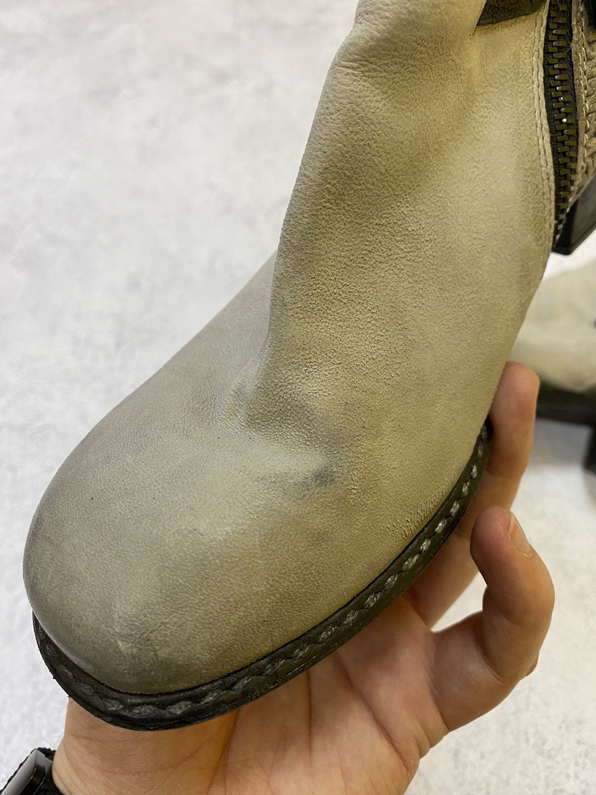 A.S.98 Womens A.S. 98 Distressed Grey Leather Shoes Size 38 Size US 8 / IT 38 - 12 Thumbnail
