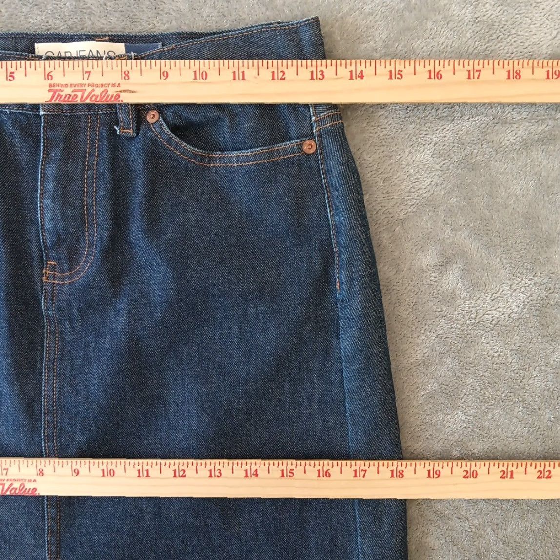 Gap Gap Skirt Denim Long Front Slit Pockets Stretch Blue 0 Regular Women Size 25" / US 0 / IT 36 - 3 Thumbnail