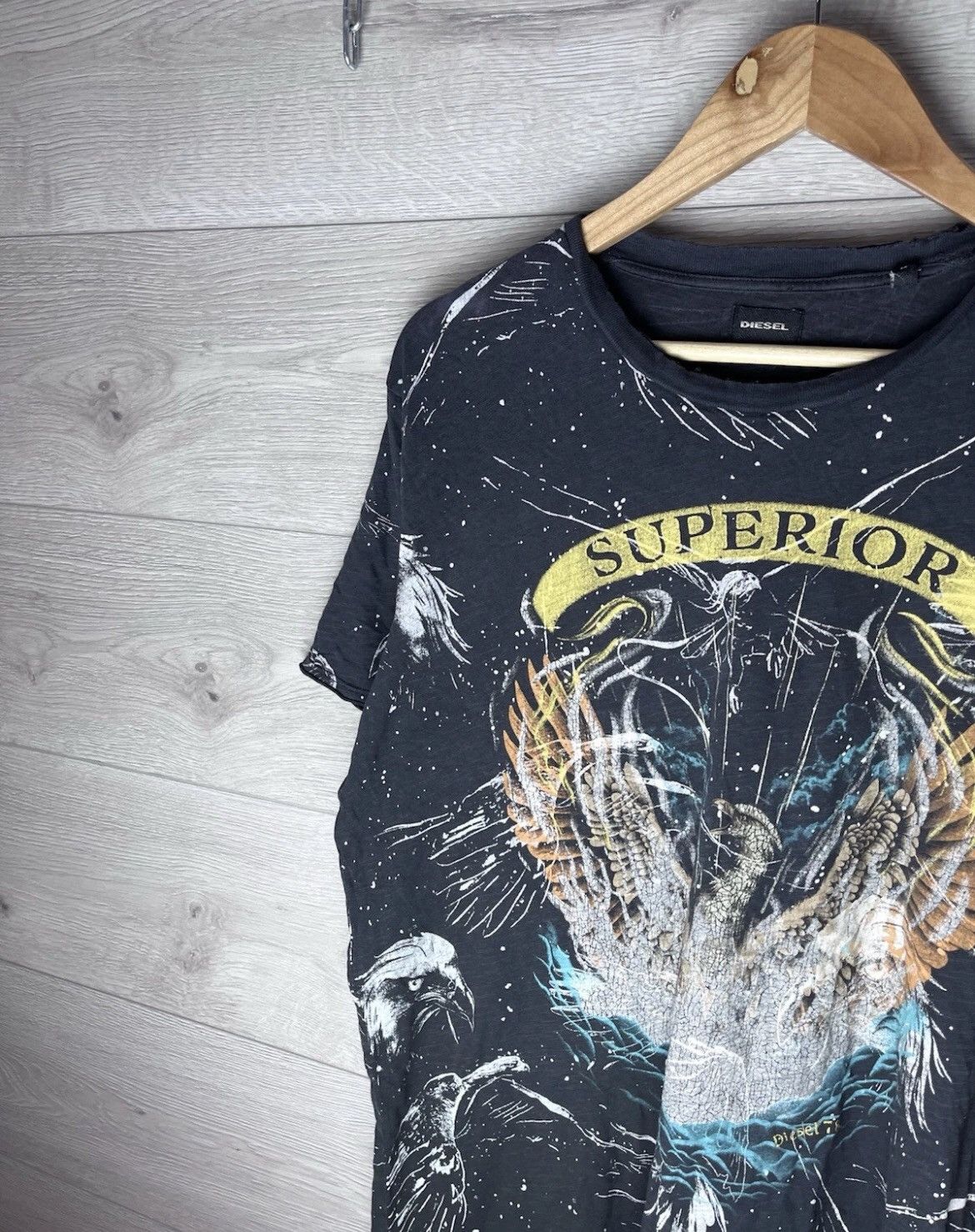 Diesel MENS T-SHIRT DIESEL VINTAGE SIZE L Y2K JAPAN BIG LODO Size US L / EU 52-54 / 3 - 3 Thumbnail