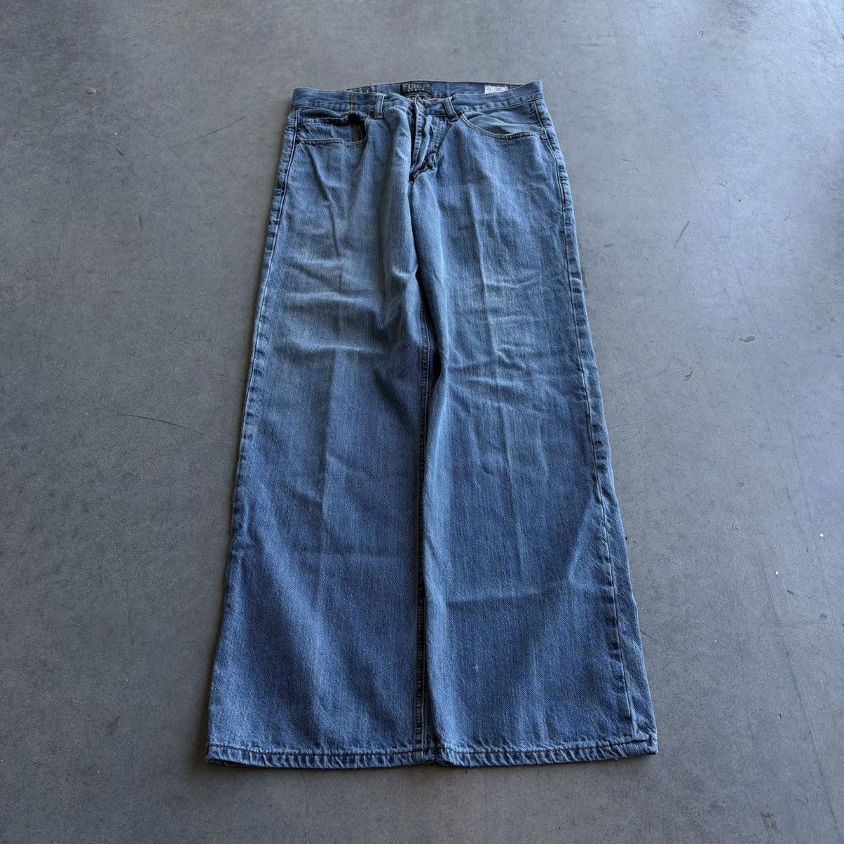Fox Racing Y2K Fox Racing 32x32 Duster Style Denim Jeans blue Baggy Size US 32 / EU 48 - 2 Thumbnail