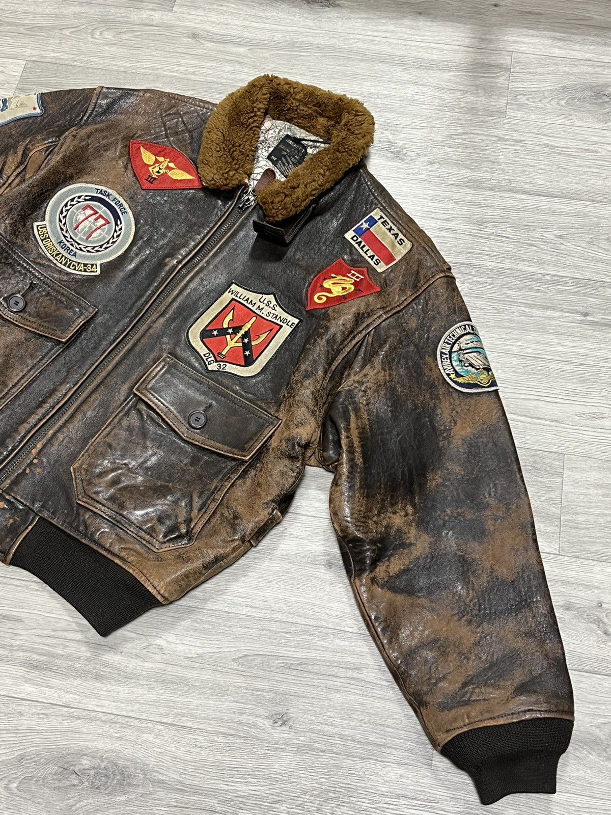 Avirex Avirex Top Gun type G-1 leather bomber jacket US navy 90s Size US L / EU 52-54 / 3 - 3 Thumbnail