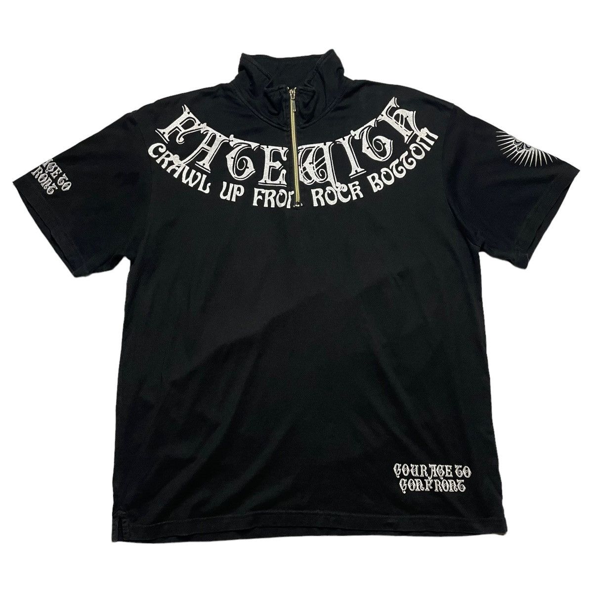 Seditionaries Y2K TIME STEP CROSS SKULL PUNK GOTHIC HALF ZIPPER TSHIRT Size US XXL / EU 58 / 5 - 2 Thumbnail