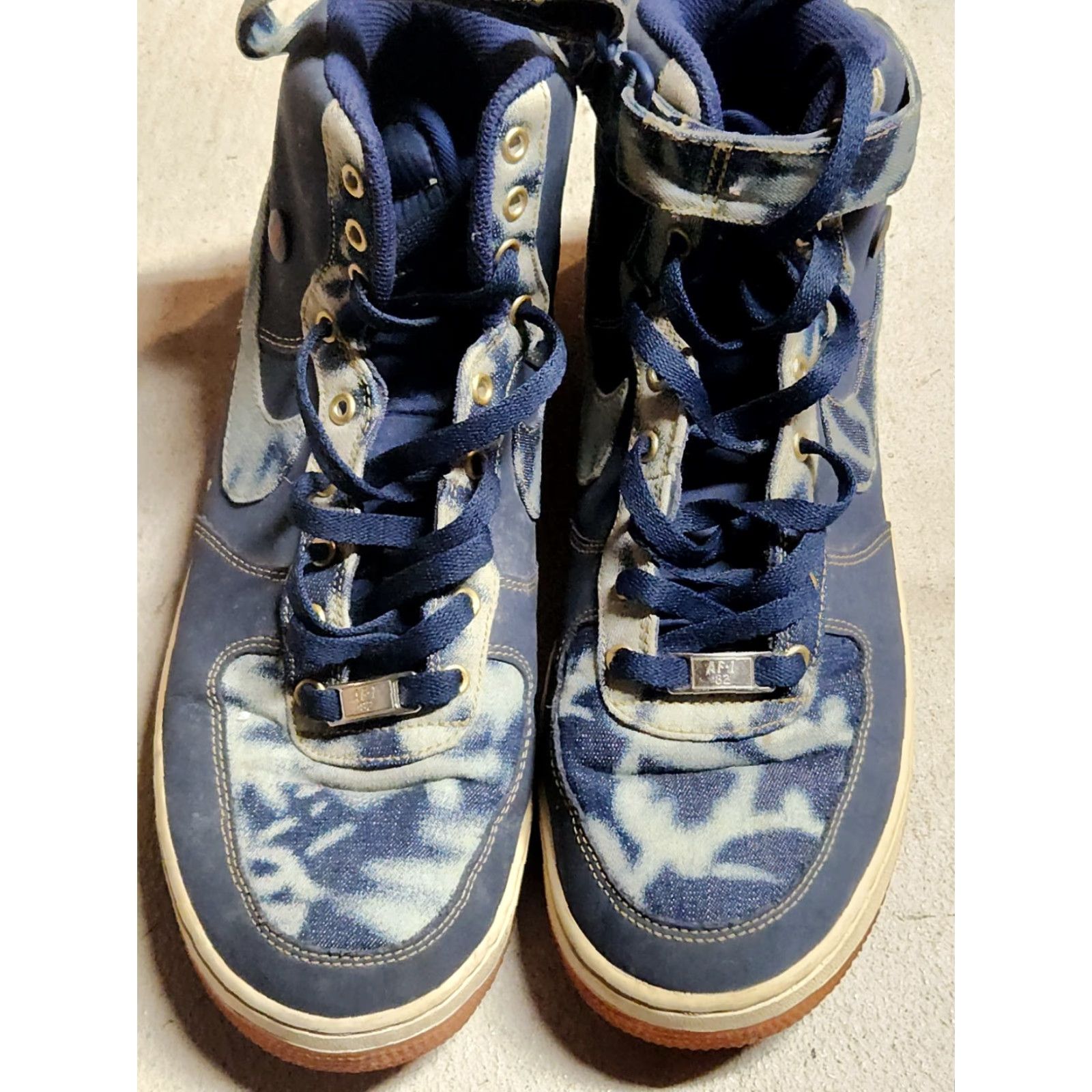 Nike Nike Air Force 1 High Denim 631039 Acid Wash Men’s Sz 9.5 No Insoles Multicolor Sneakers Size US 10 / EU 43 - 3 Thumbnail