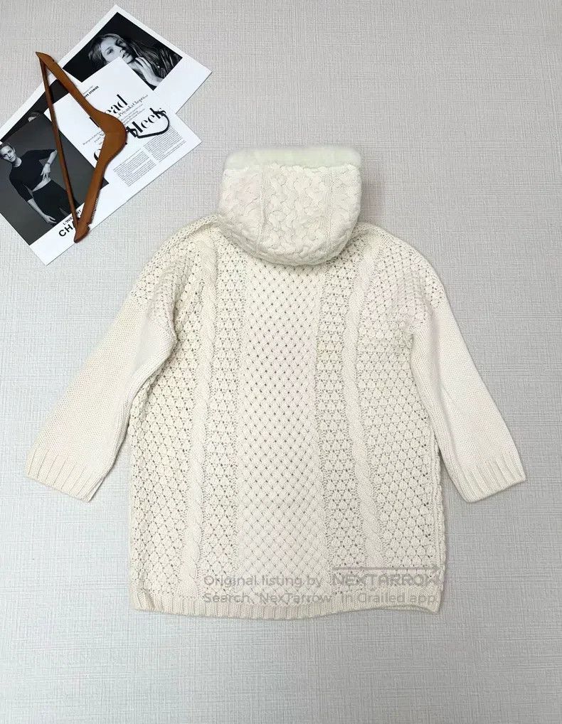 Loro Piana Loro Piana Long Cashmere Knit Hoodie Jacket with Fur Linin Size M / US 6-8 / IT 42-44 - 3 Thumbnail
