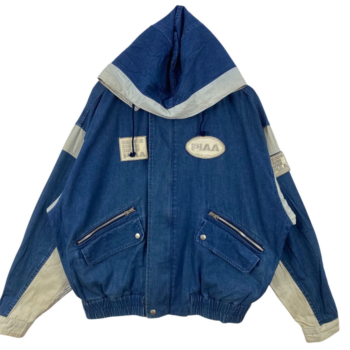Vintage Vintage PIAA SPORTS ELEGANCE Japan Racing Denim Hooded Size US XXL / EU 58 / 5 - 5 Thumbnail