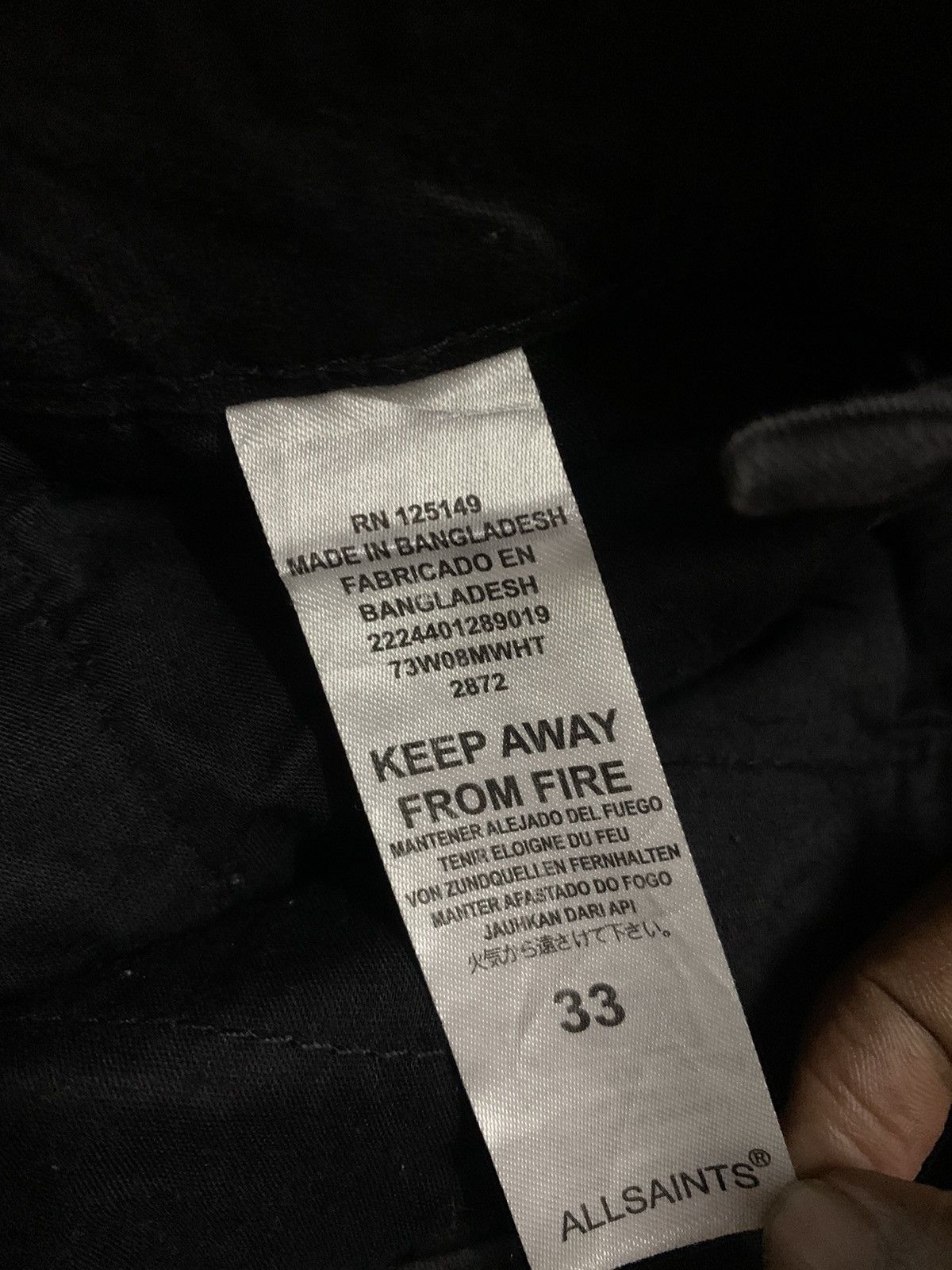 Allsaints × Japanese Brand Vtg AllSaints Slack Black Slim Fit Size US 32 / EU 48 - 6 Thumbnail