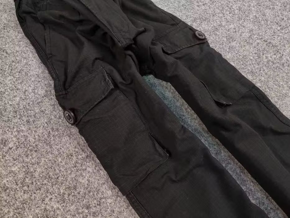 Japanese Brand Vintage Combat Clothing Black Ripstop Military Cargo Pants Size US 30 / EU 46 - 9 Thumbnail