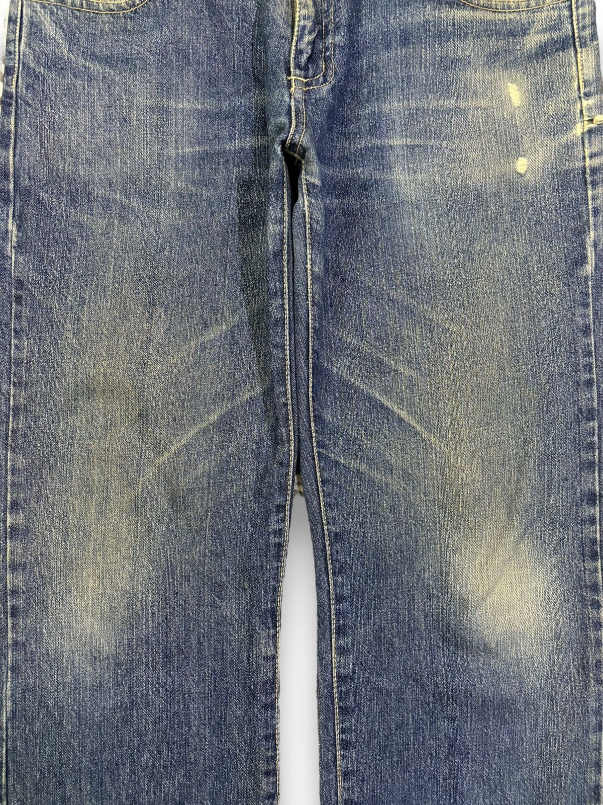 Japanese Brand Vintage Japanese Brand Blue Washed Loose Fit Ripped Jeans Size US 34 / EU 50 - 7 Thumbnail