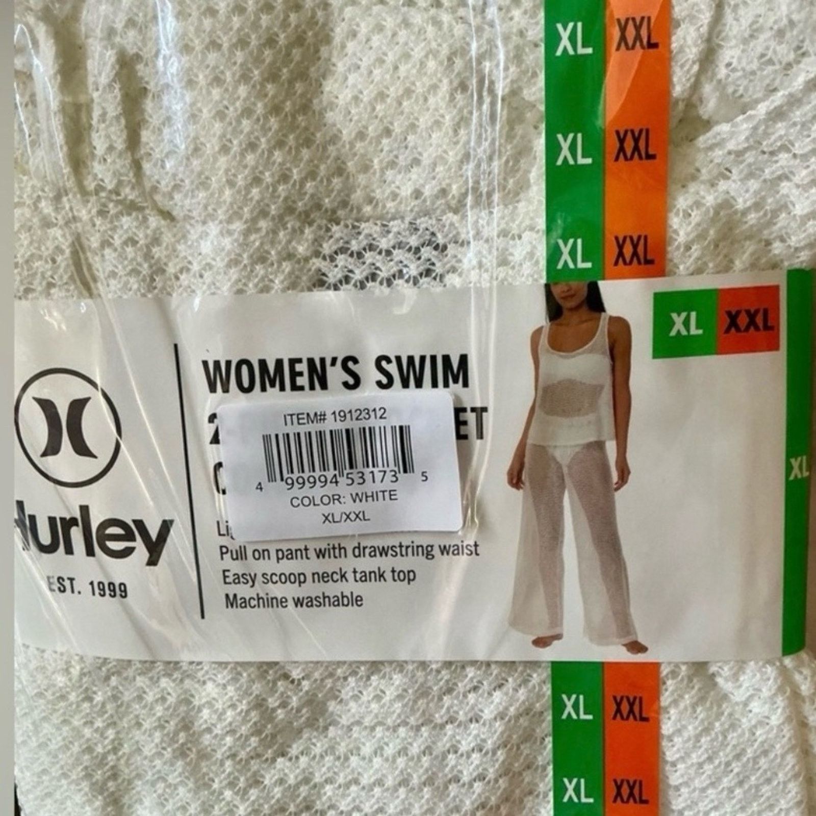 Hurley Hurley XL/XXL Swim Cover Up Set NWT Beach Wide Leg Pants 2pc Size ONE SIZE - 8 Thumbnail
