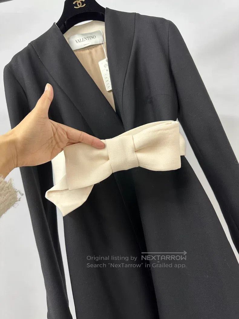 Valentino Valentino Silk wool dress with bow Size S / US 4 / IT 40 - 3 Thumbnail