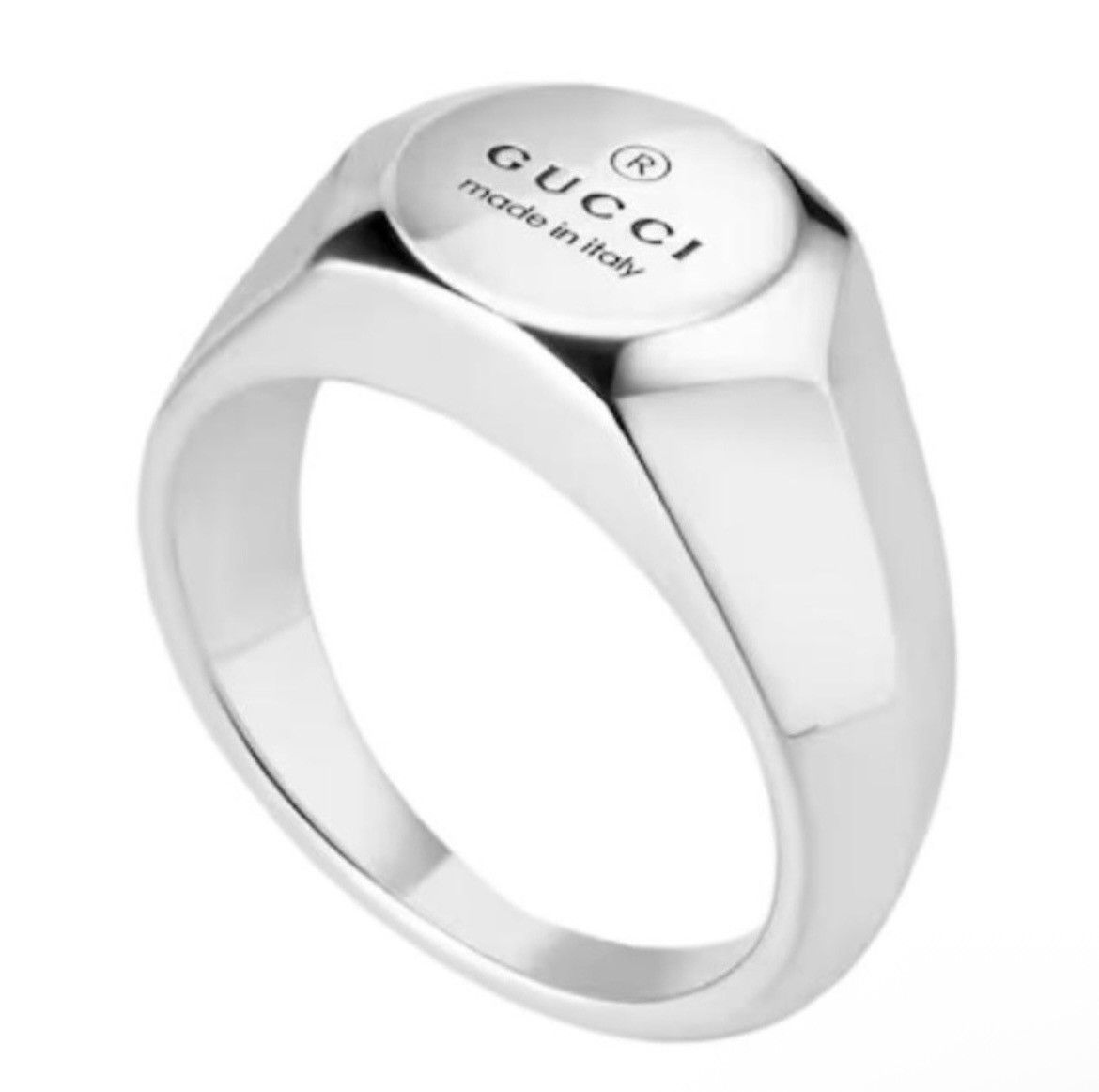 Gucci Gucci Trademark 10mm Silver 925 Ring Unisex 779162 Size ONE SIZE - 1 Thumbnail