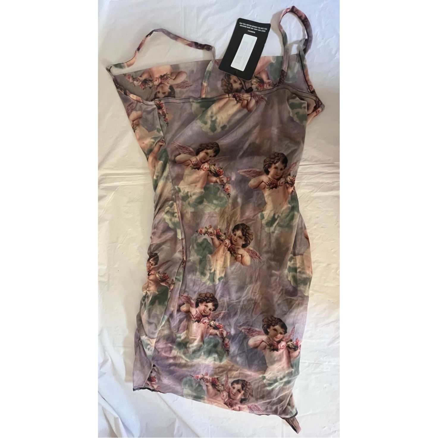 Other Prettylittlething Purple/Lilac Angel Print Bodycon Dress 6 Size M / US 6-8 / IT 42-44 - 3 Thumbnail