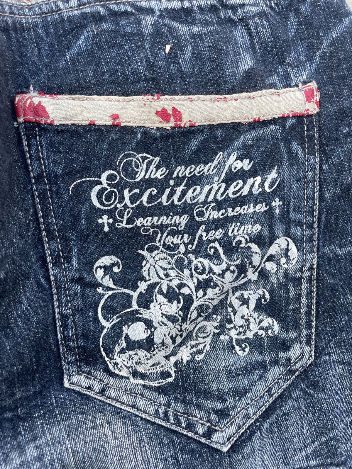 Japanese Brand 💥RARE💥 JACK SERIKA UNION JACK SKULL POEM CRAZY WASH DENIM Size US 33 - 8 Thumbnail