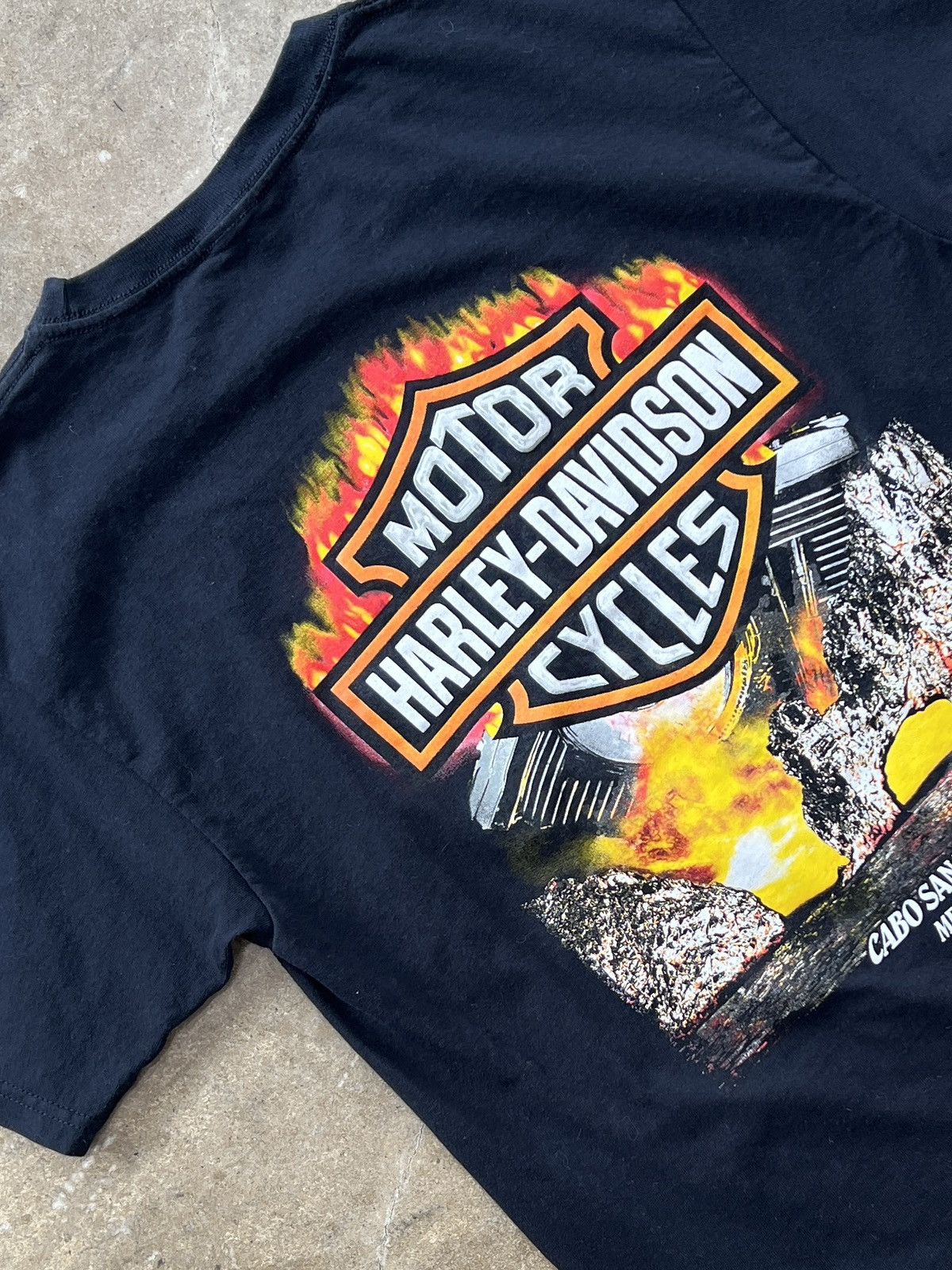 Harley Davidson Vintage Y2K Harley Davidson Cabo Mexico Flame Medium Tee Size US M / EU 48-50 / 2 - 1 Thumbnail
