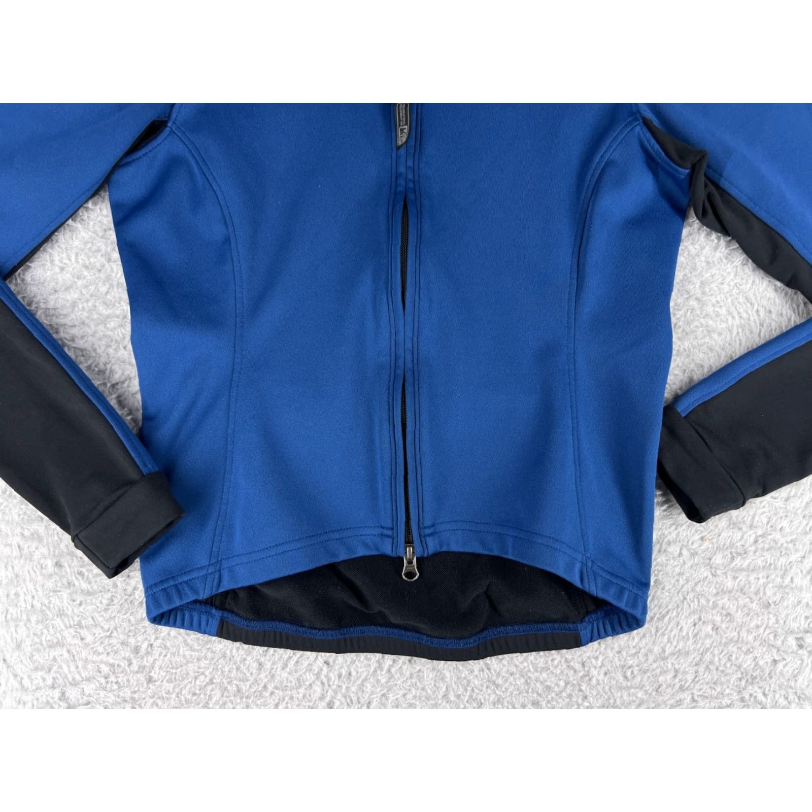 Vintage REI Womens Small Blue Black Full Zip Mock Neck Cycling Polyester Blend Sweatshirt Size S / US 4 / IT 40 - 5 Thumbnail