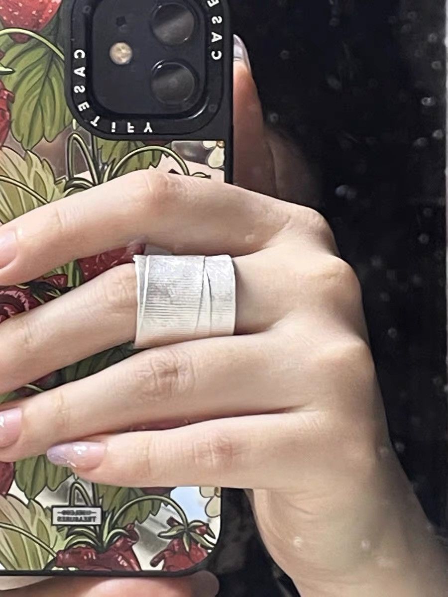 Other Vintage Silver Bandage-Style Ring – Size 7 Size ONE SIZE - 2 Thumbnail