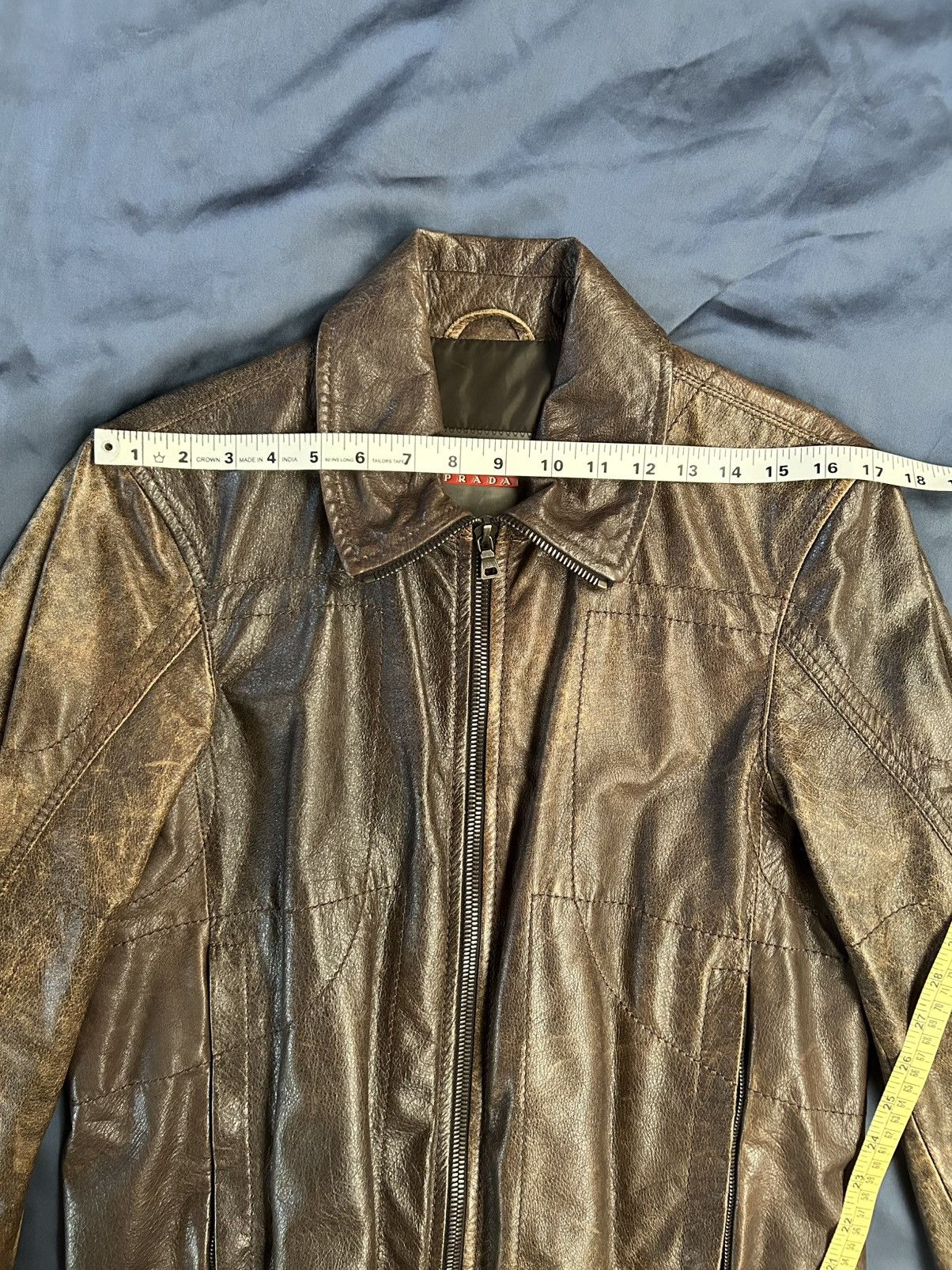 Prada Prada Leather Zip Motorcycle Jacket SYV058 Size US M / EU 48-50 / 2 - 15 Thumbnail