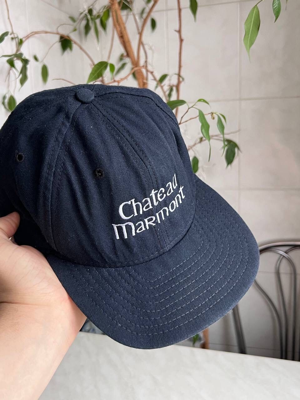 Vintage 90s Chateau Marmont Vintage USA Hotel LA Cap Hat Blue 1990s Size ONE SIZE - 3 Thumbnail