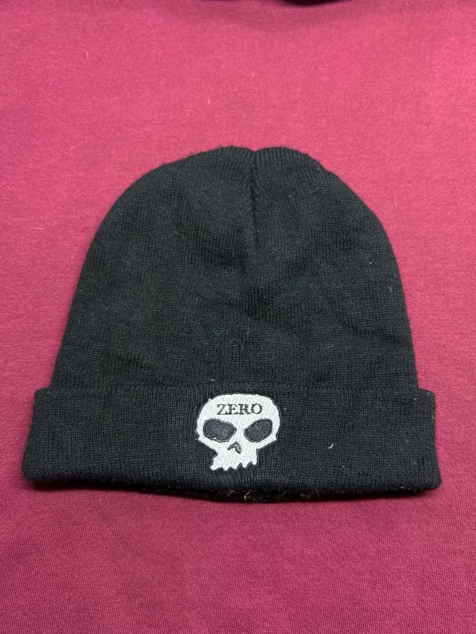 Zero Skateboards 🔥🔥 Rare Vintage Zero Skateboards Beanie Hat Skull Skeleton Size ONE SIZE - 1 Thumbnail
