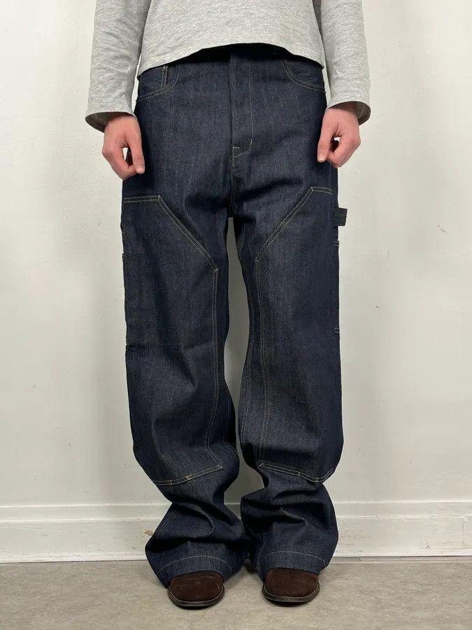 Rick Owens Rick Owens Carpenter Navy Denim Jeans Size US 33 - 1 Thumbnail