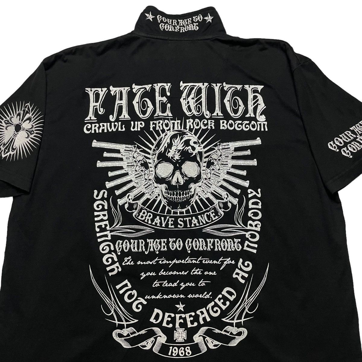 Seditionaries Y2K TIME STEP CROSS SKULL PUNK GOTHIC HALF ZIPPER TSHIRT Size US XXL / EU 58 / 5 - 8 Thumbnail