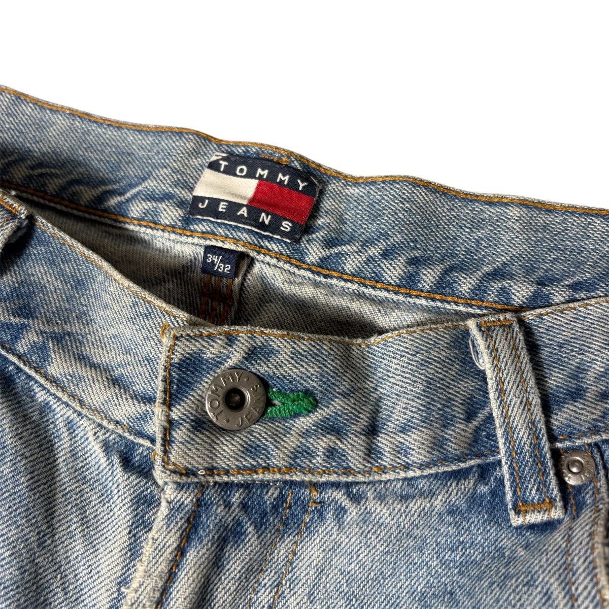 Tommy Jeans × Vintage Vintage 90s Tommy Jeans Cargo Baggy Denim Pants Size US 34 / EU 50 - 11 Thumbnail
