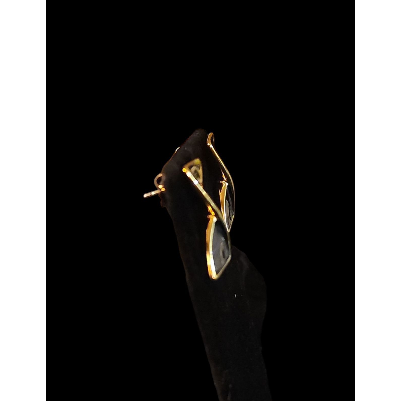 Avon Celli Vintage Avon Bow Twist Pierced Earrings Gold Tone Black Size ONE SIZE - 3 Thumbnail