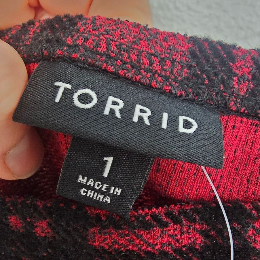 Corridor Torrid Womens Plaid Knit Mini Dress Size 1X Dark Academia Size XL / US 12-14 / IT 48-50 - 7 Thumbnail
