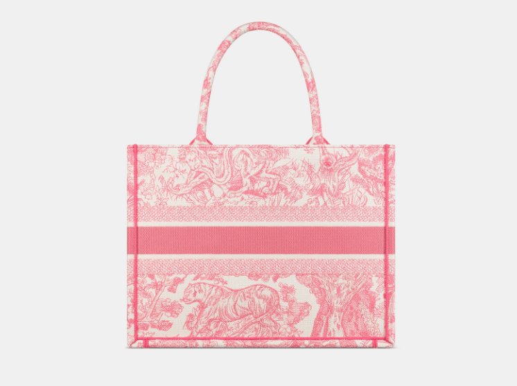 Dior o1w1db10525 M1296Z Size : OS / Medium Book Tote Bag in Pink Size ONE SIZE - 4 Thumbnail