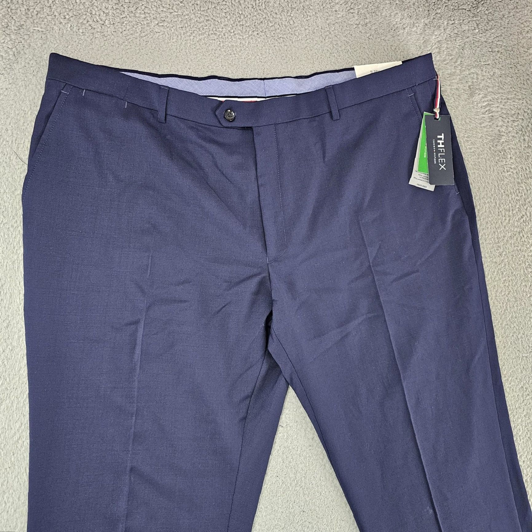 Tommy Hilfiger Tommy Hilfiger TH Flex Pants Mens 44x27 Navy Ryland Wool Stretch Dress Work Size US 44 / EU 60 - 2 Thumbnail