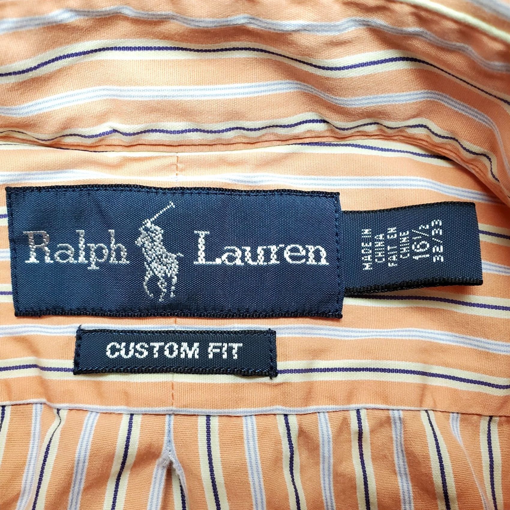 Ralph Lauren Ralph Lauren Shirt Men 16.5 Salmon Striped Classic Fit Long Sleeve Pony Casual Size US XL / EU 56 / 4 - 3 Thumbnail