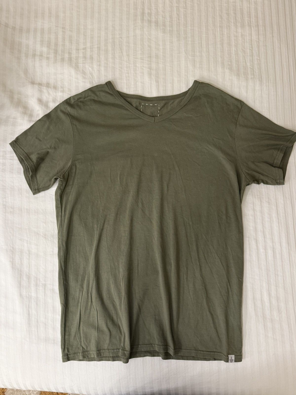 Visvim Visvim Green Cubism Tee with a soft v neck in size 2 | Grailed