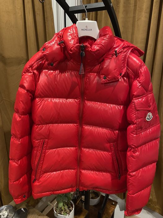 Moncler maya jacket cheap mens red