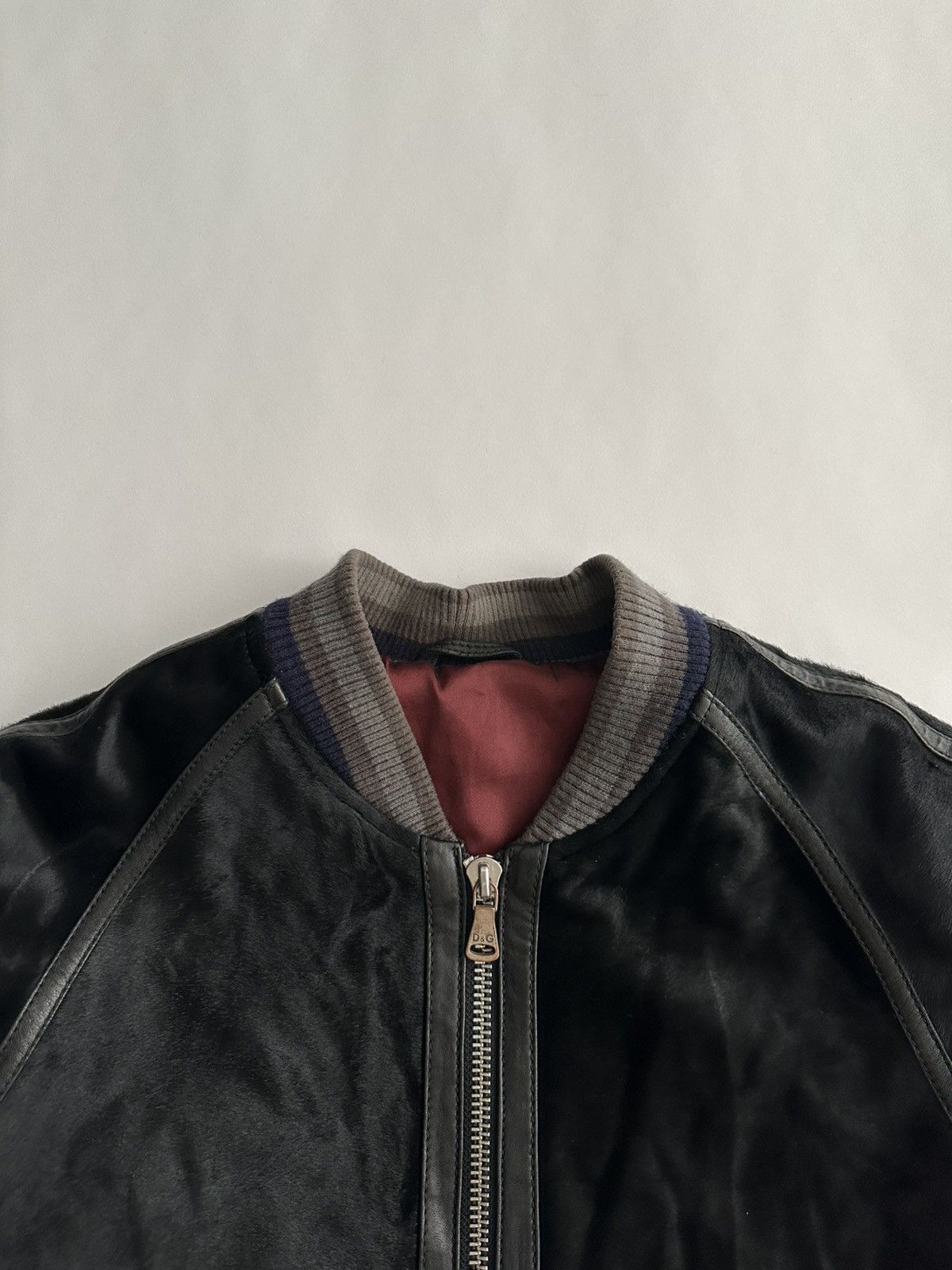 Dolce & Gabbana Dolce Gabbana 2000’s Calf Hair Leather Bomber Jacket Size US M / EU 48-50 / 2 - 4 Thumbnail